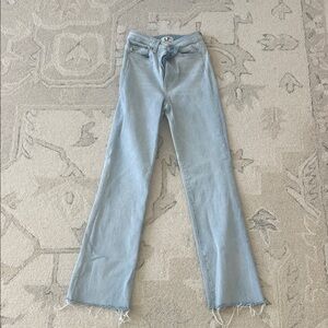 LF Light Blue Flare Jeans with Raw Hem
